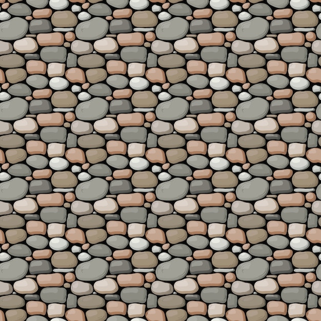 Vector seamless stone wall pattern