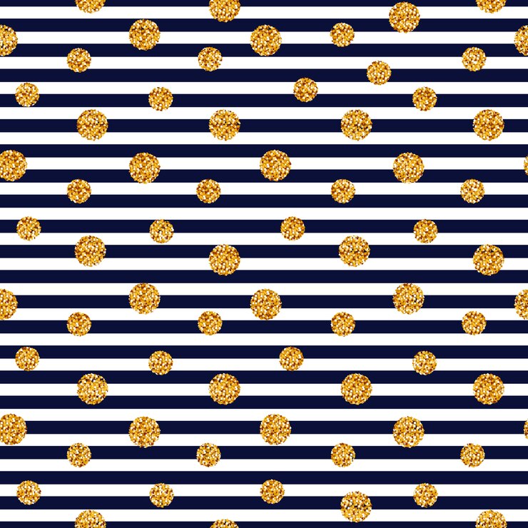 Seamless striped pattern with glitter dots.