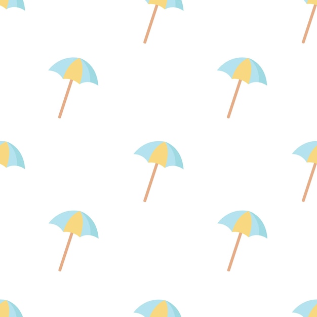 Бесшовный летний узор. Выкройка пляжного зонта. Летний декор.