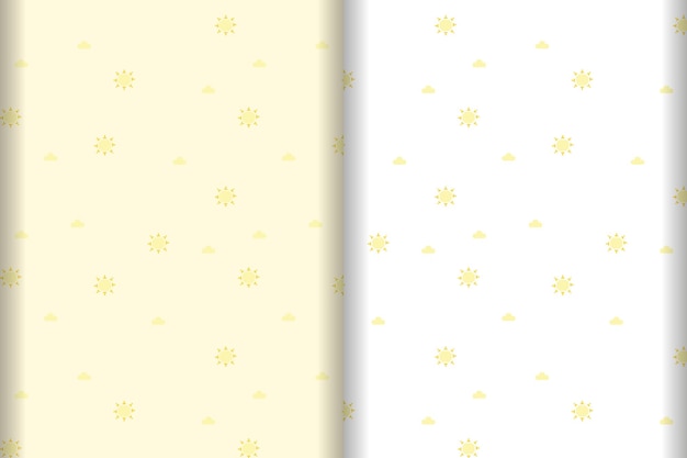 Seamless sun pattern pixel art style