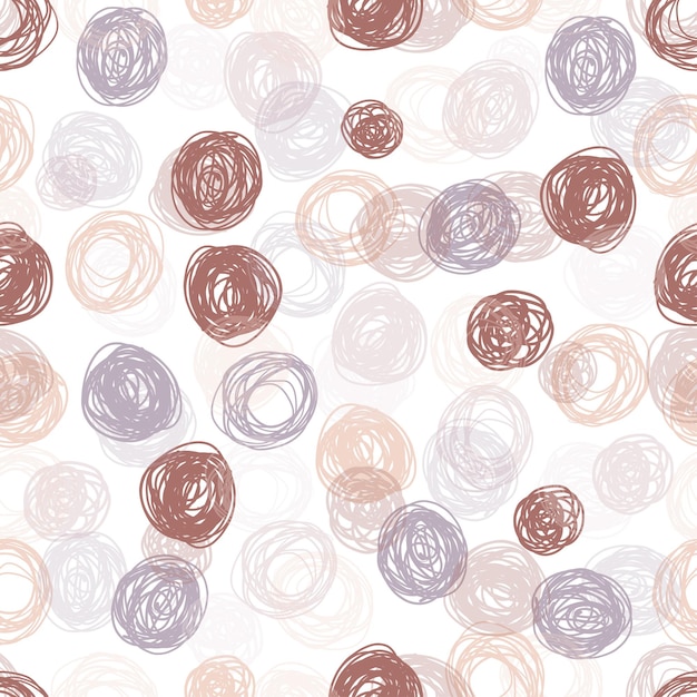 SEAMLESS SWEET PATTERN BACKGROUND WITH MULTICOLOUR HAND DRAW POLKA DOT