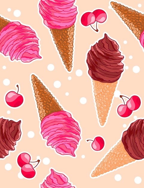 Vector seamless sweet pattern