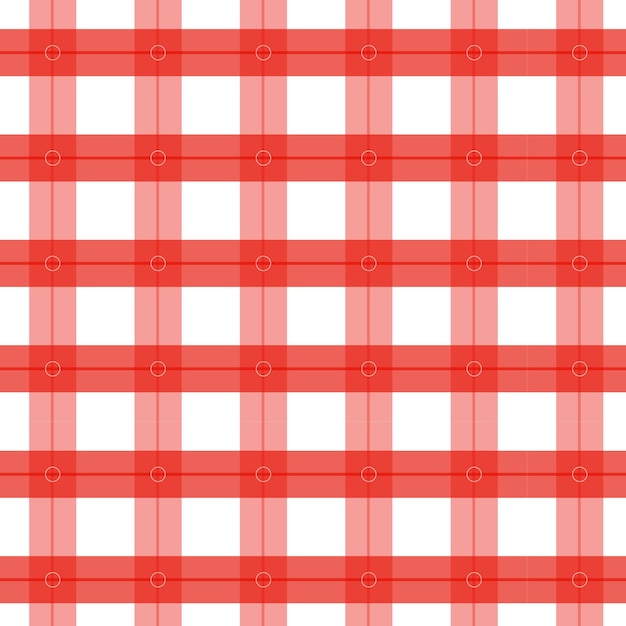 Vector seamless tablecloth plaid pattern digital paper red tartan plaid buffalo check gingham style