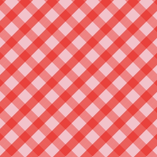 Vector seamless tablecloth plaid pattern red tartan plaid buffalo check gingham style