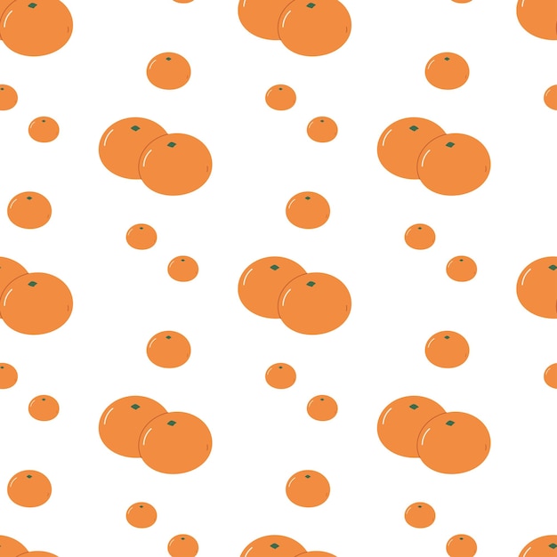 Modello di natale invernale mandarino senza soluzione di continuità su sfondo bianco illustrazione vettoriale