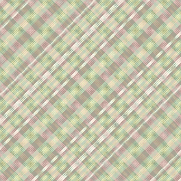 Seamless tartan plaid pattern background with pastel color vector illustration