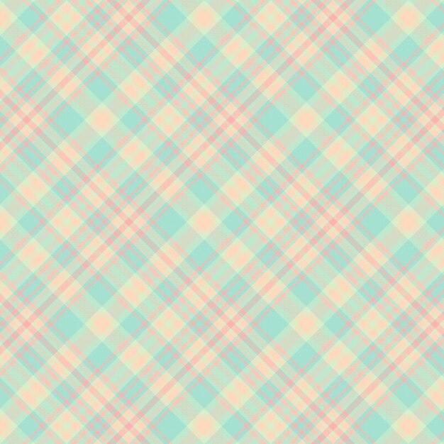 Seamless tartan plaid pattern background with texture and pastel color vector illustration