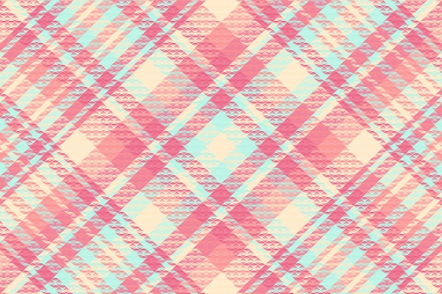 Seamless tartan plaid pattern with texture and pastel color Vector illustration