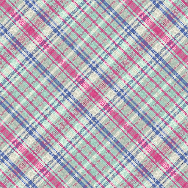 Seamless tartan plaid pattern with texture and pastel color Vector illustration