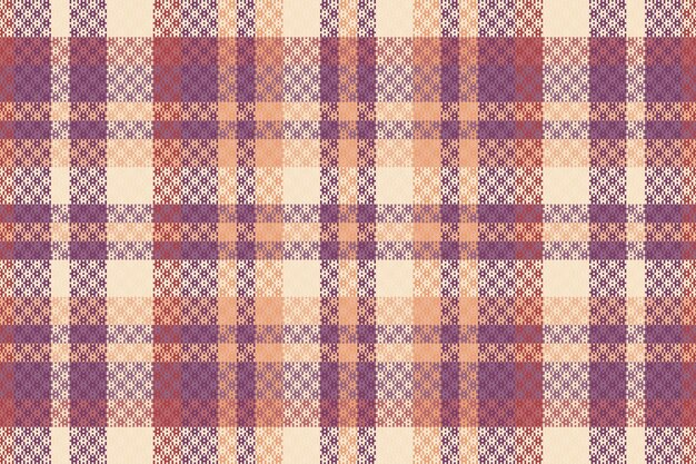 Seamless tartan plaid pattern with texture and pastel color