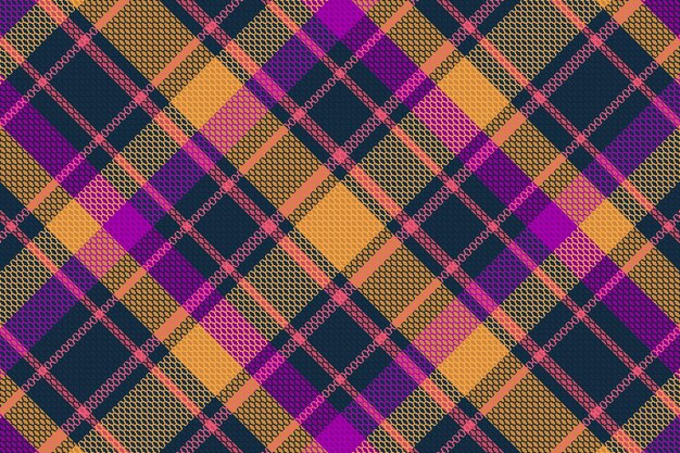 Seamless tartan plaid pattern with texture and retro color Vector illustration