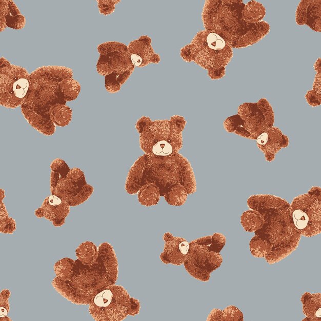 SEAMLESS TEDDY BEAR PATTERN 083