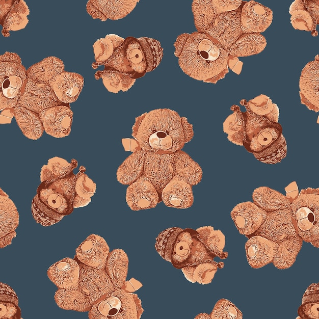 SEAMLESS TEDDY BEAR PATTERN 104