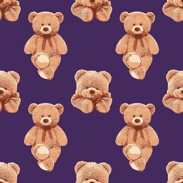 SEAMLESS TEDDY BEAR PATTERN 125