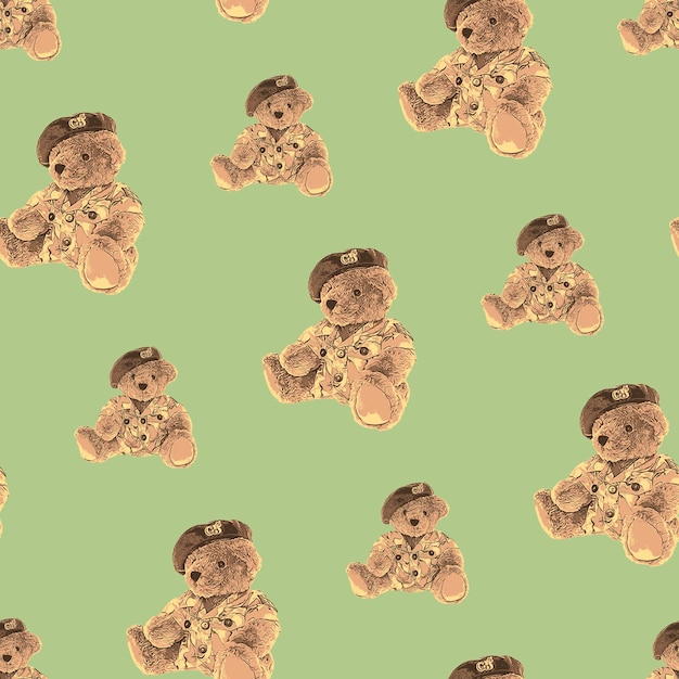 SEAMLESS TEDDY BEAR PATTERN 40