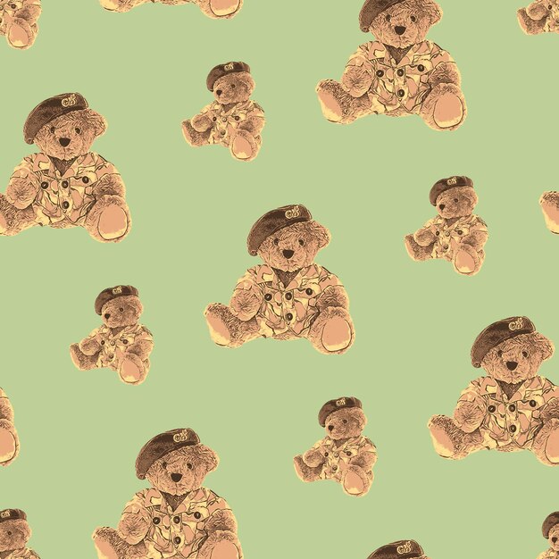 SEAMLESS TEDDY BEAR PATTERN 39