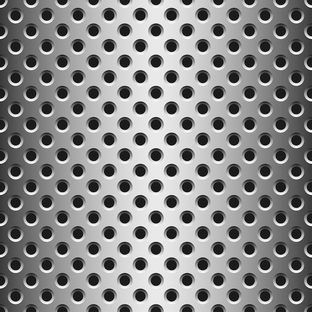 Seamless texture of metal with holes