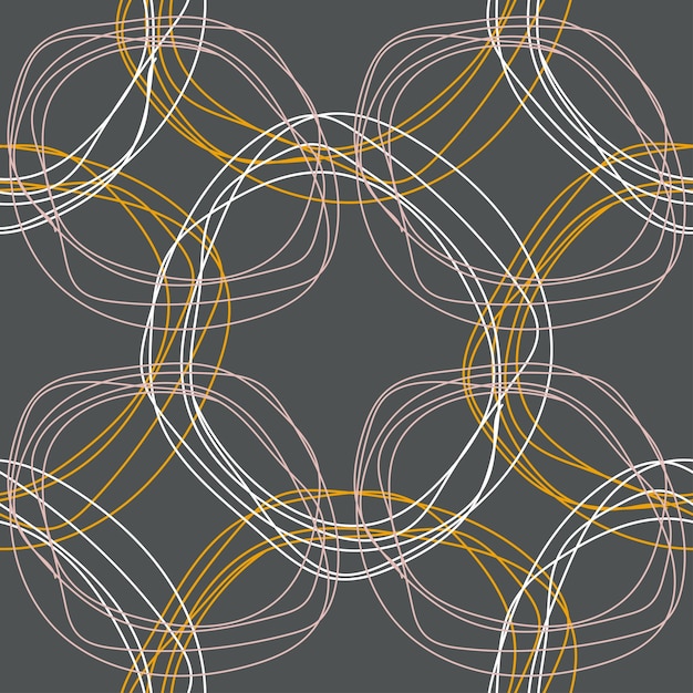 Seamless texture with abstract rings on a gray background