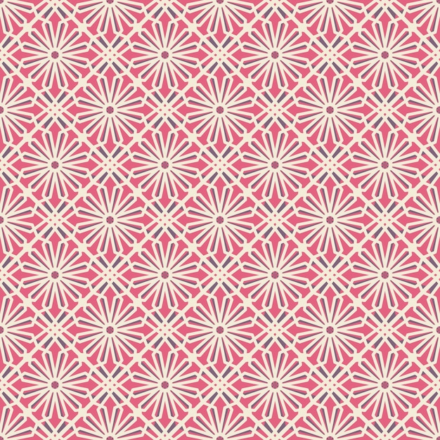 Seamless texture with arabic geometric ornament vector mosaic pattern