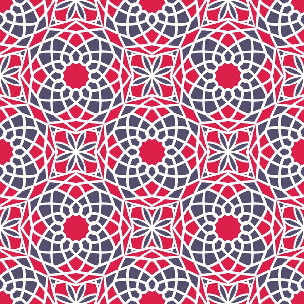 Vector seamless texture with arabic geometric ornament vector mosaic pattern