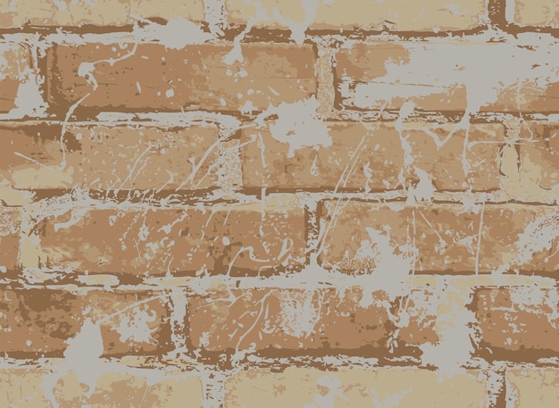 Vector seamless texture with brick wall