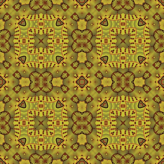 Seamless textured abstract background in brown combined with yellow gold