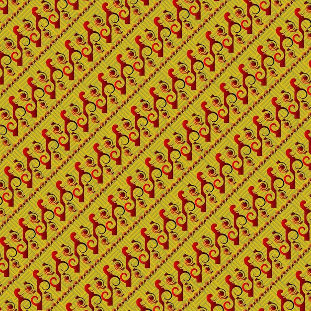 ベクトル 黄色と赤の組み合わせでシームレスなテクスチャの抽象的な背景