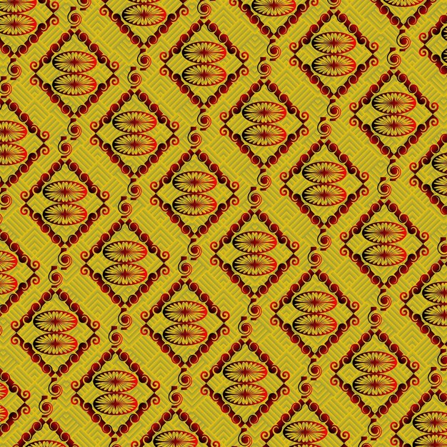 Бесшовный текстурированный абстрактный фон желтого цвета в сочетании с красным