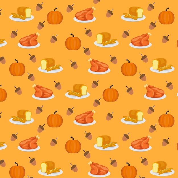 Seamless thanksgiving pattern. it can be used for wallpaper, background, footage, etc.