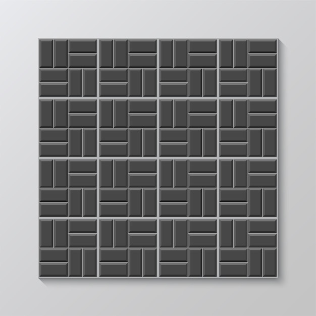 Vector seamless tile subway wall paved floor vintage rectangle brickwall metro background ceramic pattern