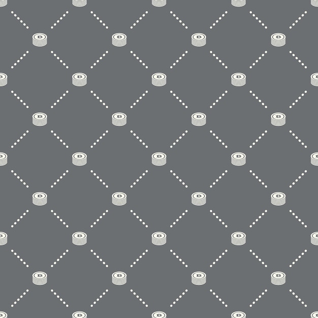 Seamless Tokens pattern on a dark background. Tokens icon creative design. Can be used for wallpaper, web page background, textile, print UI/UX