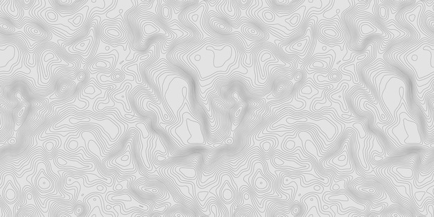 Seamless topographic map Grey contours vector topography Geographic mountain topography vector illustration Topographic pattern texture