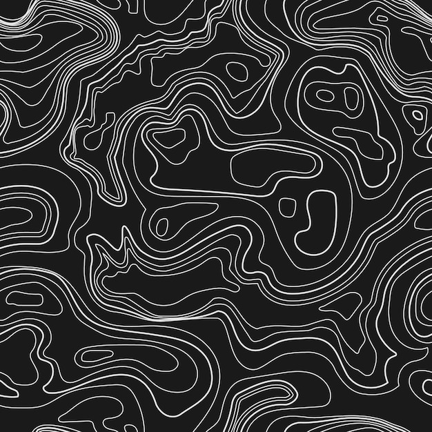 Premium Vector | Seamless topographic white contour line map pattern on ...