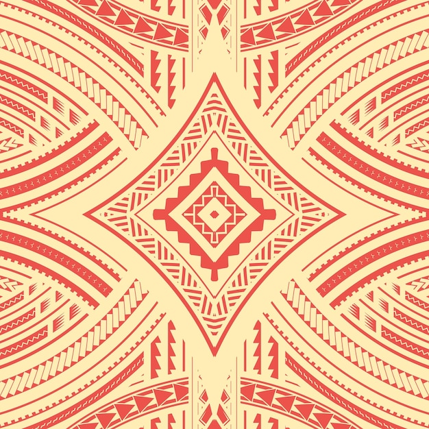Vector seamless traditional samoan motif pattern