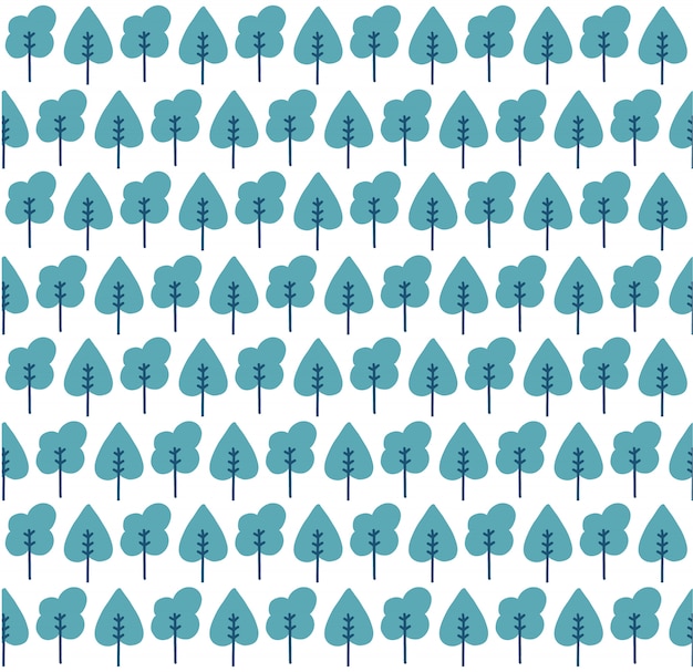 Vector seamless trees pattern