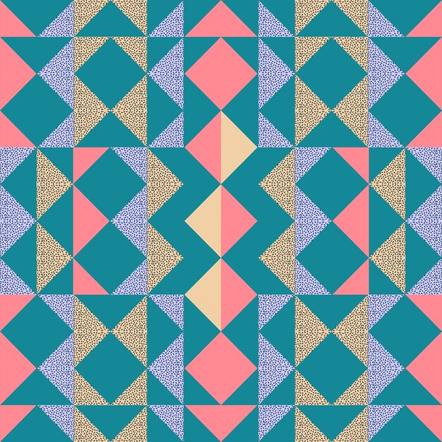 Seamless trendy triangle memphis scarf background