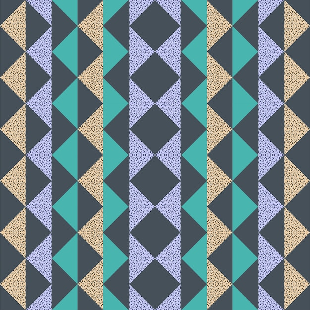 Seamless trendy triangle memphis triangle