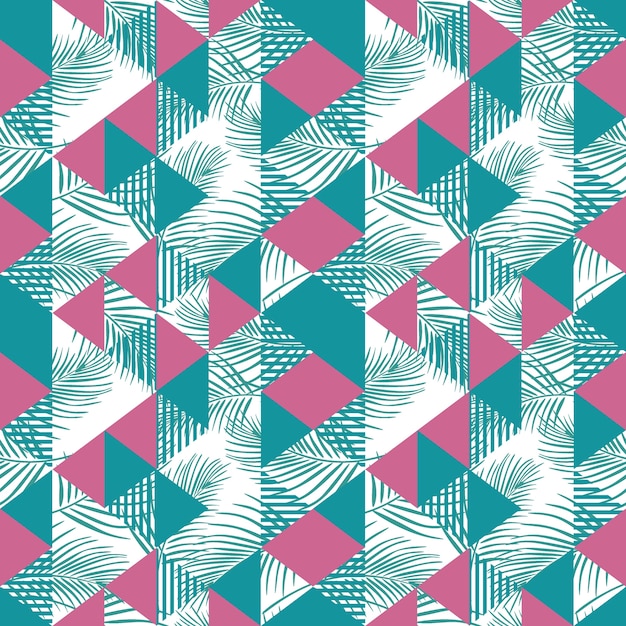 Seamless triangle pattern with feminine colors