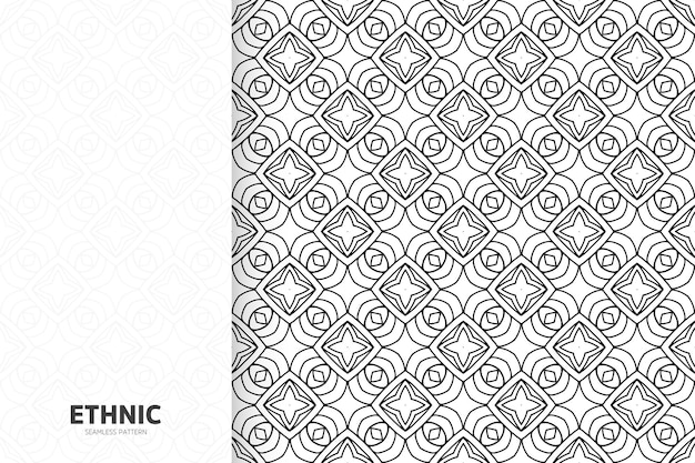 Seamless tribal texture geometric design hand draw