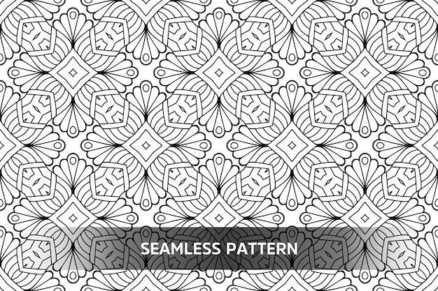 Seamless tribal texture geometric design hand draw