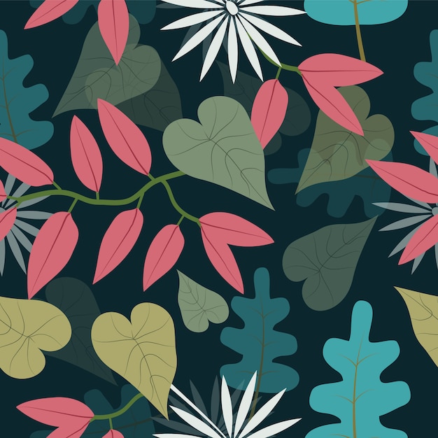 Seamless tropical floral seamless pattern