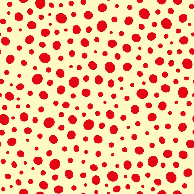 Seamless universal pattern, oval orange repeating dots on a pastel yellow background, simple design.