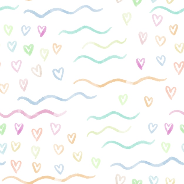 Seamless valentine day pattern background with heart and line , valentine card