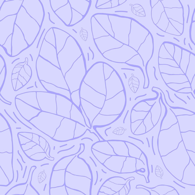 Seamless vector background of leaves