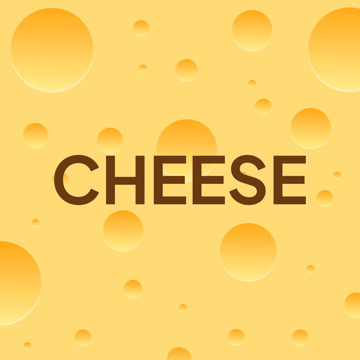 Vector seamless vector background texture of cheese cheese pattern