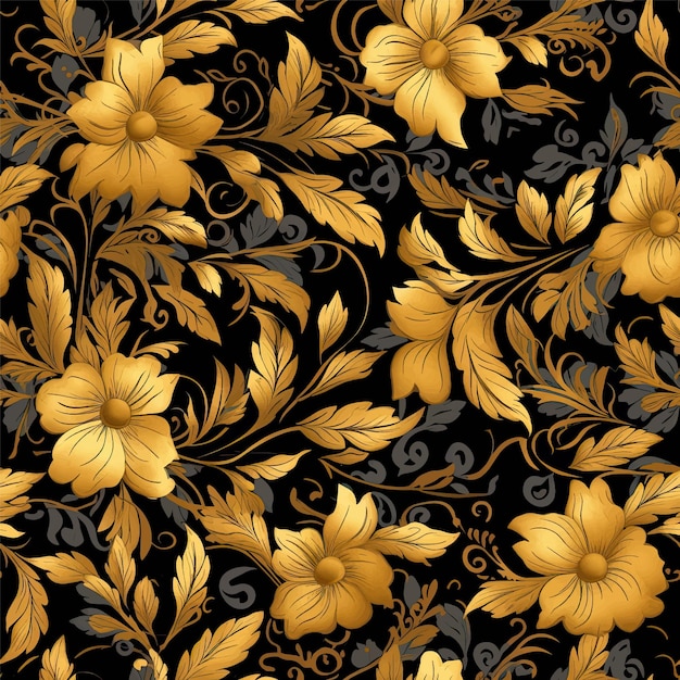 Seamless vector based Flower Pattern Illustration