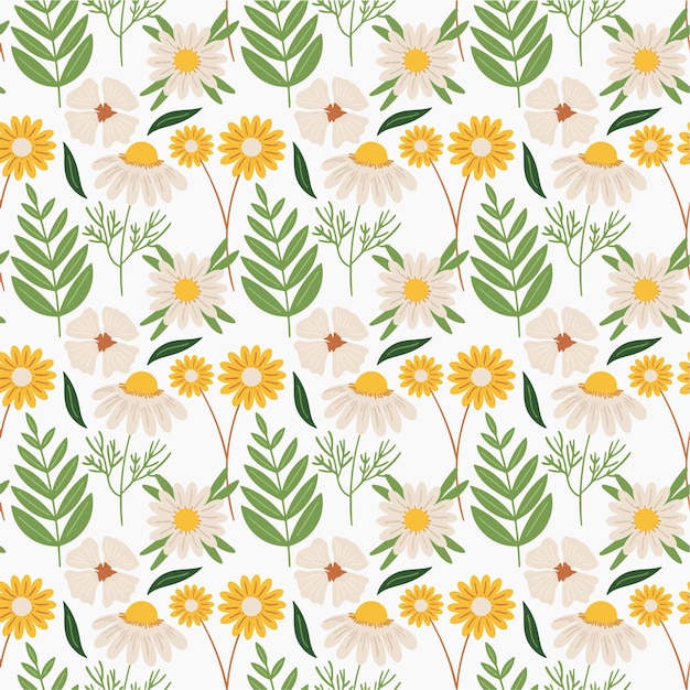 Seamless vector based Flower Pattern