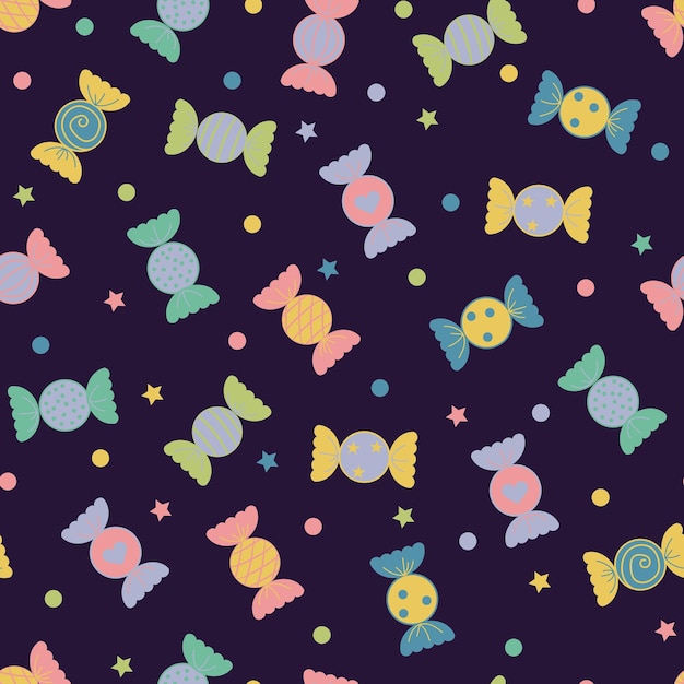 Seamless vector candy pattern