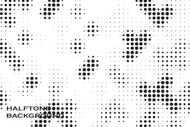 Seamless Vector Dotted Monochrome Halftone Border