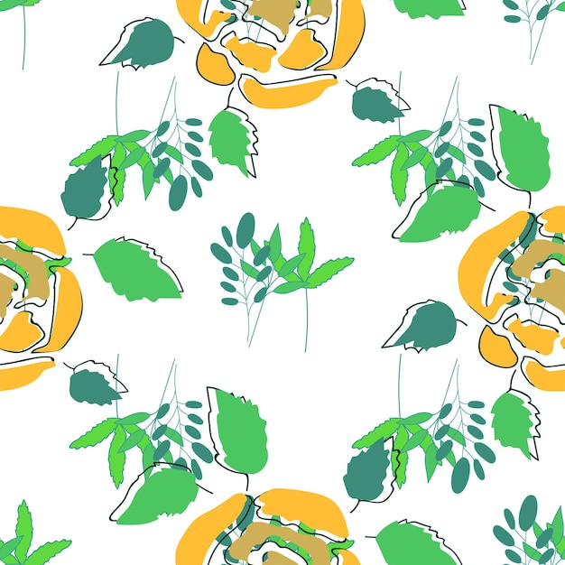 Seamless vector floral pattern Decorative botanical background